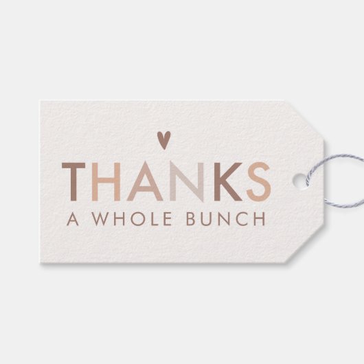 Neutraal modern Genderneutraal Hartelijk dank Cadeaulabel (Voorkant (Horizontaal))