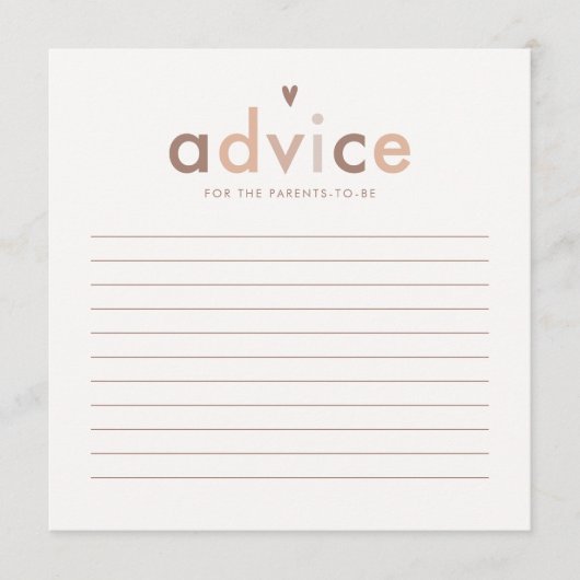 Neutraal Modern Genderneutraal Neutraal Advieskaart (Voorkant)