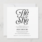 Neutraal, modern, hij of zij, sekse onthullen kaart (Voorkant)