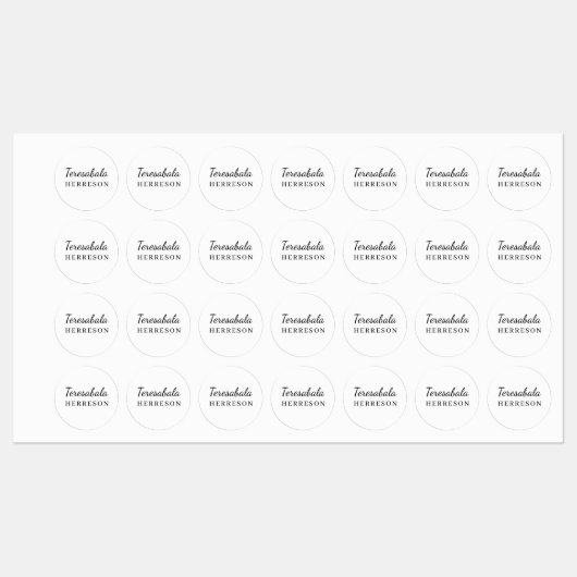 Neutraal Modern Minimaal Monogram Ontwerp Labels (Vel)