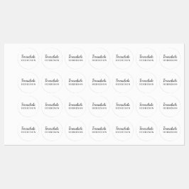 Neutraal modern minimaal monogramontwerp labels
