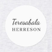 Neutraal modern minimaal monogramontwerp labels (Design 2)