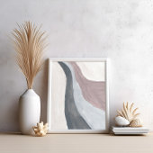 Neutraal modern minimalistisch abstract Art Poster