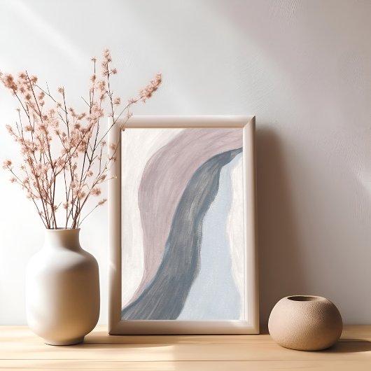 Neutraal modern minimalistisch abstract kunst Post Poster