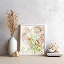 Neutraal modern minimalistisch abstract kunst Post Poster