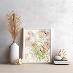 Neutraal modern minimalistisch abstract kunst Post Poster