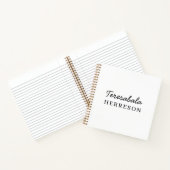 Neutraal Modern Minimalistisch Monogram Notitieboek (Binnen)