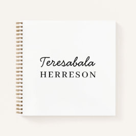 Neutraal Modern Minimalistisch Monogram Notitieboek