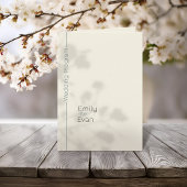 Neutraal modern minimalistisch trouwprogramma programma