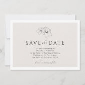 neutraal | Moderne Gouden Bloemen Vlak Save The Da Date (Voorkant)