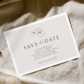 neutraal | Moderne Gouden Bloemen Vlak Save The Da Save The Date