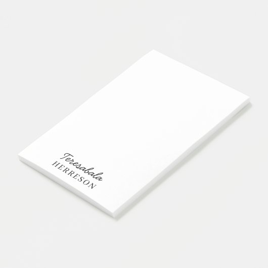 Neutraal Monogram Minimalistisch Ontwerp Post-it® Notes (Schuin)