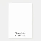 Neutraal Monogram Minimalistisch Ontwerp Post-it® Notes (Voorkant)