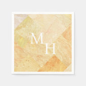 Neutraal monogram modern Abstract Servet (Voorkant)