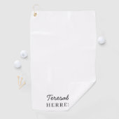 Neutraal Monogram | Moderne Minimalistische Golfst Golfhanddoek (Insitu)