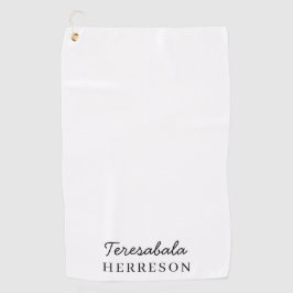 Neutraal Monogram | Moderne Minimalistische Golfst Golfhanddoek