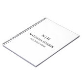 Neutraal Monogram Zakelijk Geschenk Notitieboek (Linkerzijde)