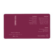 Neutraal Mulberry & Roze 2oz druppelaar Flesetiket Etiket (Voorkant)