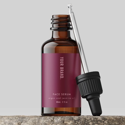 Neutraal Mulberry & Roze 2oz druppelaar Flesetiket Etiket