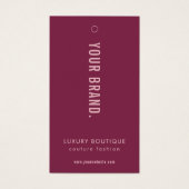 Neutraal Mulberry & Roze Kledinglabel Hang Label Visitekaartje (Voorkant)