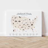 Neutraal nationaal park Woodland Nursery Canvas Afdruk