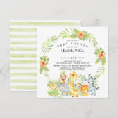 Neutraal Oerwoud Baby shower Kaart (Voorkant / Achterkant)