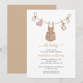 Neutraal Oh Baby shower Kaart