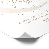 Neutraal Over the Moon Baby shower Luierloof Poster (Hoek)