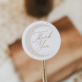 Neutraal Over the Moon Baby shower Ronde Sticker