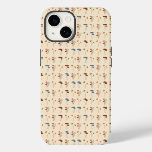 Neutraal Paddenstoelen Patroon Case-Mate iPhone Case (Achterkant)