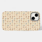 Neutraal Paddenstoelen Patroon Case-Mate iPhone Case (Achterkant (horizontaal))