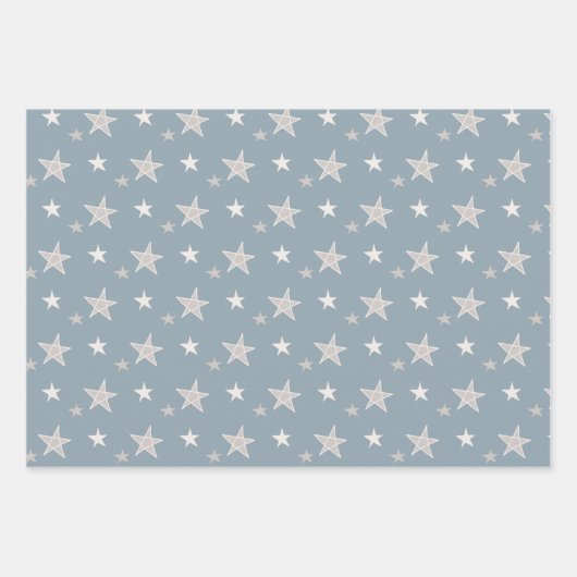 Neutraal palat Bauble and Kerststerren Inpakpapier Vel (Voorkant 3)