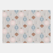Neutraal palat Bauble and Kerststerren Inpakpapier Vel (Voorkant)