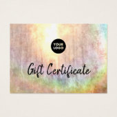 Neutraal pasteelschottencertificaat visitekaartje (Voorkant)