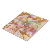 Neutraal patrooninterieur keramische tegel tegeltje (Zijkant)