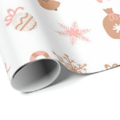 Neutraal peperkoek kerst inpakpapier (Rol Hoek)