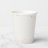 Neutraal Peter het Konijn Eerste Verjaardag Papieren Bekers (Achterkant)