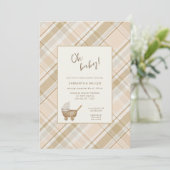 Neutraal Plaid baby koets Kaart (Staand voorkant)