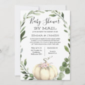 Neutraal pompoen Baby shower per post uitnodiging (Voorkant)