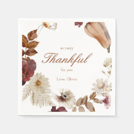 Neutraal pompoen Waterverf Herfst Baby shower serv Servet