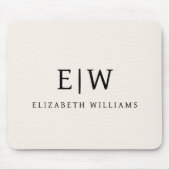 Neutraal Professioneel Eenvoudig Monogram Minimali Muismat (Voorkant)