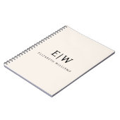 Neutraal Professioneel Eenvoudig Monogram Minimali Notitieboek (Linkerzijde)
