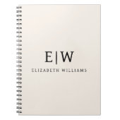 Neutraal Professioneel Eenvoudig Monogram Minimali Notitieboek (Voorkant)