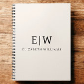 Neutraal Professioneel Eenvoudig Monogram Minimali Notitieboek