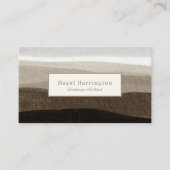 Neutraal QR Code Visitekaartje Abstract bruin (Voorkant)