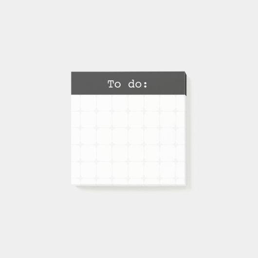 Neutraal Raster Bullet Journal Stijl Te Doen Zwart Post-it® Notes (Voorkant)