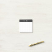 Neutraal Raster Bullet Journal Stijl Te Doen Zwart Post-it® Notes (Op bureau)