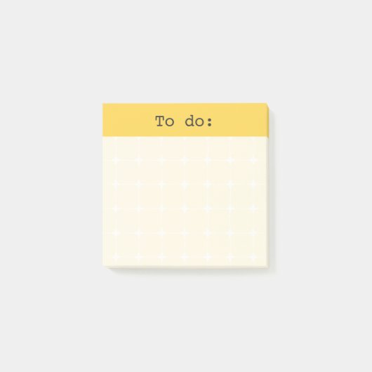 Neutraal Raster Bullet Journal Stijl To Do Amber Post-it® Notes (Voorkant)