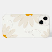 Neutraal Retro Madeliefjes Bloemmotief Case-Mate iPhone Case (Achterkant (horizontaal))