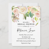 Neutraal Roos Bloom Bridal Shower Invitation Kaart (Voorkant)